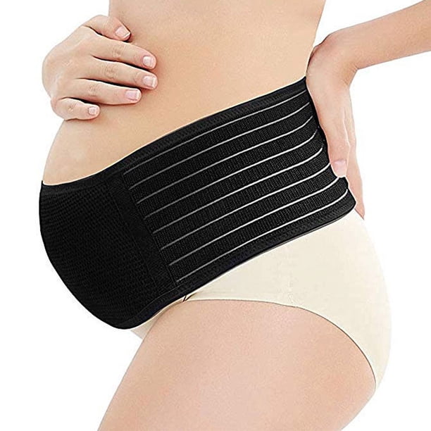 Banda para el vientre para el embarazo Cinturón de maternidad Cinturón de soporte para el embarazo Banda para el abdomen Cinturón ortopédico - Alivia el dolor lumbar, pélvico y de cadera (transpirable/ajustable) (Negro) Rojo Verde