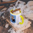 thumbnail image 5 of 3dRose, Cute Yorkshire Terrier  Yorkie Blue with Paw Prints, 15oz Two-Tone Yellow Mug, 5 of 7