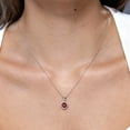 thumbnail image 3 of ANGARA Natural Diamond Framed Ruby Clover Pendant in 14K White Gold for Women (Size-2mm) | July Birthstone, Birthday, Anniversary, Jewelry Gift for Women | Natural Ruby Necklace, 3 of 9