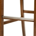 thumbnail image 6 of Baxton Studio Calista Modern and Contemporary Grey Fabric Upholstered and Walnut Brown Finished Wood 2-Piece Bar Stool Set, 6 of 9
