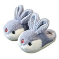 thumbnail image 2 of WOYY Girls Slippers Cartoon Rabbit Non Shoes Fuzzy Cozy Warm House Shoes, 2 of 4