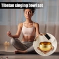 thumbnail image 3 of Tibetan Singing Bowl Set Handmade Singing Thumb Sound Bowl Base Brass Meditation Supplies Singing Stress New Bowl Relief Yoga, 3 of 7