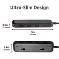 thumbnail image 2 of GE Ultra Pro 4 Port USB Extension Strip, 6 Ft Braided Cord, Slim Charger, Charging Station, 24W Total Power, For iPhone 12/11/Pro/Max/Xs/XR/X, iPad, Samsung Galaxy S21/S10/S9, Black, 54734,, 2 of 3