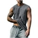thumbnail image 2 of Camiseta sin mangas de cuello redondo para hombre, color liso, elástica, informal, para fitness, deportiva, permeable, camisetas sin mangas de cuello redondo para hombre, 2 of 4