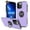 Purple, variant on For Apple iPhone 16 Pro (6.3") Hybrid Military Grade with Flat Metal Ring Stand 360° Rotation Kickstand Hard PC Back Slim Fit Phone Case Cover by Xpression - Purple
