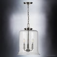 thumbnail image 3 of Luxury French Country Indoor Pendant, 17.125''H x 12.875''W, with English Country Style Elements, Colonial Design, Brushed Nickel Finish and Clear Seeded, UHP3820, 3 of 5