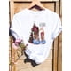 thumbnail image 1 of Camiseta con estampado de árbol de gato para mujer, ropa con estampado de Feliz Navidad y Año Nuevo, 2025, 1 of 5
