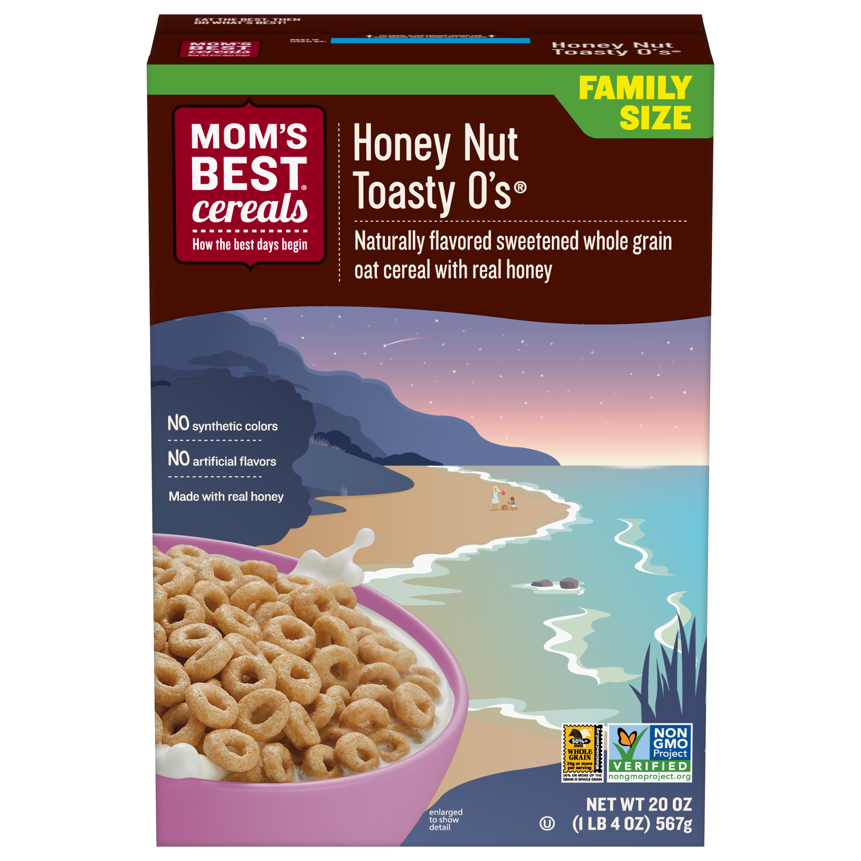 Mom'S Best Cereals Honey Nut Toasty O'S, 20 Oz.