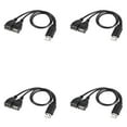 thumbnail image 1 of 4X Cable Divisor USB, USB 2.0 Una Macho Una Doble USB Hembra Jack Y Cable Divisor del Cargador, 1 of 5