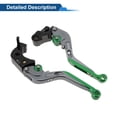 thumbnail image 5 of Unique Bargains Short/Long Brake Clutch Levers for Kawasaki ZX6R 2019-2025 Adjustable Motorcycle Handlebar Brake Lever Aluminum Alloy Titanium Handle Green End 1 pair, 5 of 7