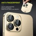 thumbnail image 3 of [Gold Glitter] for iPhone 14 Pro/iPhone 14 Pro Max Camera Lens Protector,[Night Shooting Mode] HD Tempered Metal Glass Camera Screen Protector Cover Film Accessories, 3 of 5