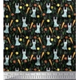 thumbnail image 1 of Soimoi Velvet Fabric Leaves,Carrot & Rabbit Kids Print Fabric by The Yard 58 Inch Wide, 1 of 1