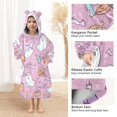thumbnail image 3 of FORMRS Wearable Blanket Hoodie with Sleeves for Kids Cozy Flannel Sweatshirt, Purple Halloween, 3 of 7