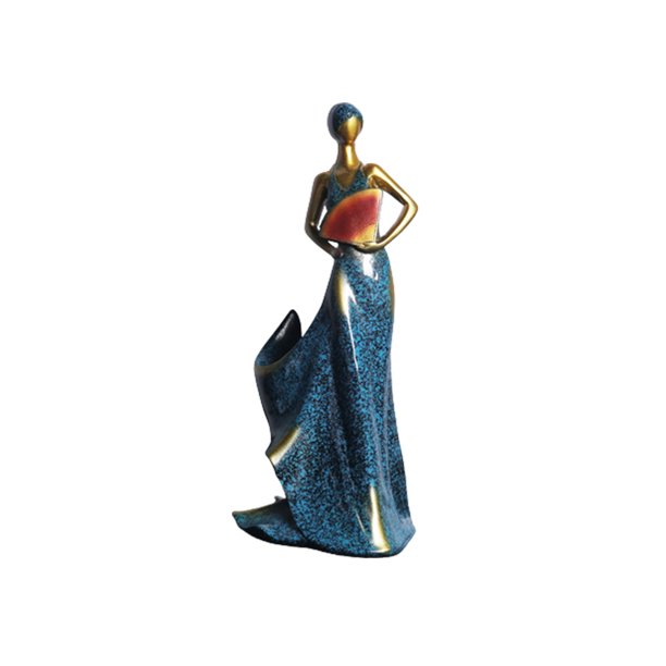 Billuyoard de estatua de resina para el hogar, sala de estar, dormitorio, decoración de estantería de escritorio, colección de adornos, escultura Decoración del hogar Azul Billuyoard HA071259-04