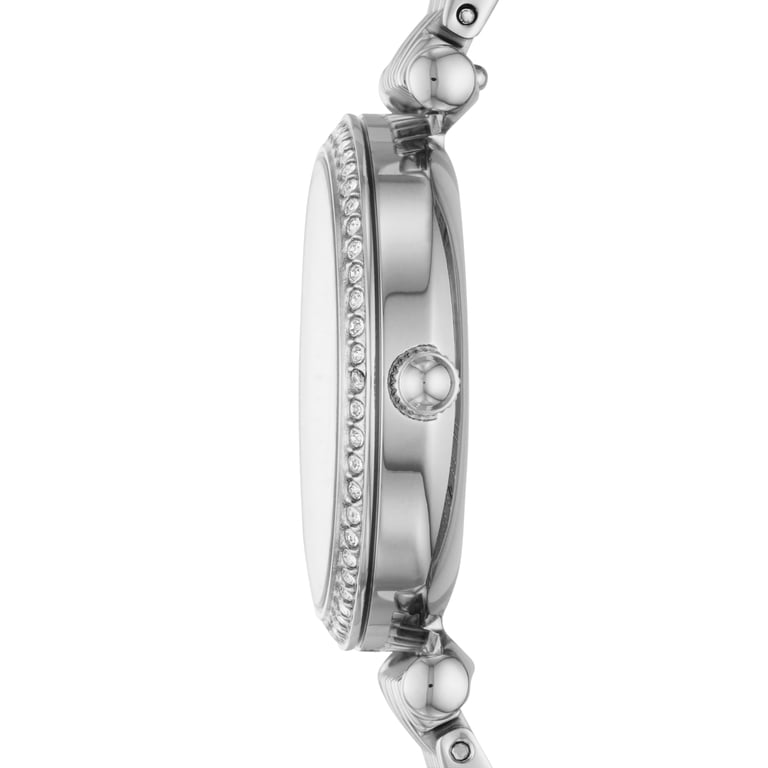 Fossil Carlie Mini Watch Silver-tone Women\'s Crystal Bezel Bracelet Watch Amazon.com: Fossil Women main image 2