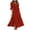 Red, variant on Lovzfmll Dresses for Women, Women Fashion Summer V-Neck Short Sleeve Solid Waist Dresses Beige L