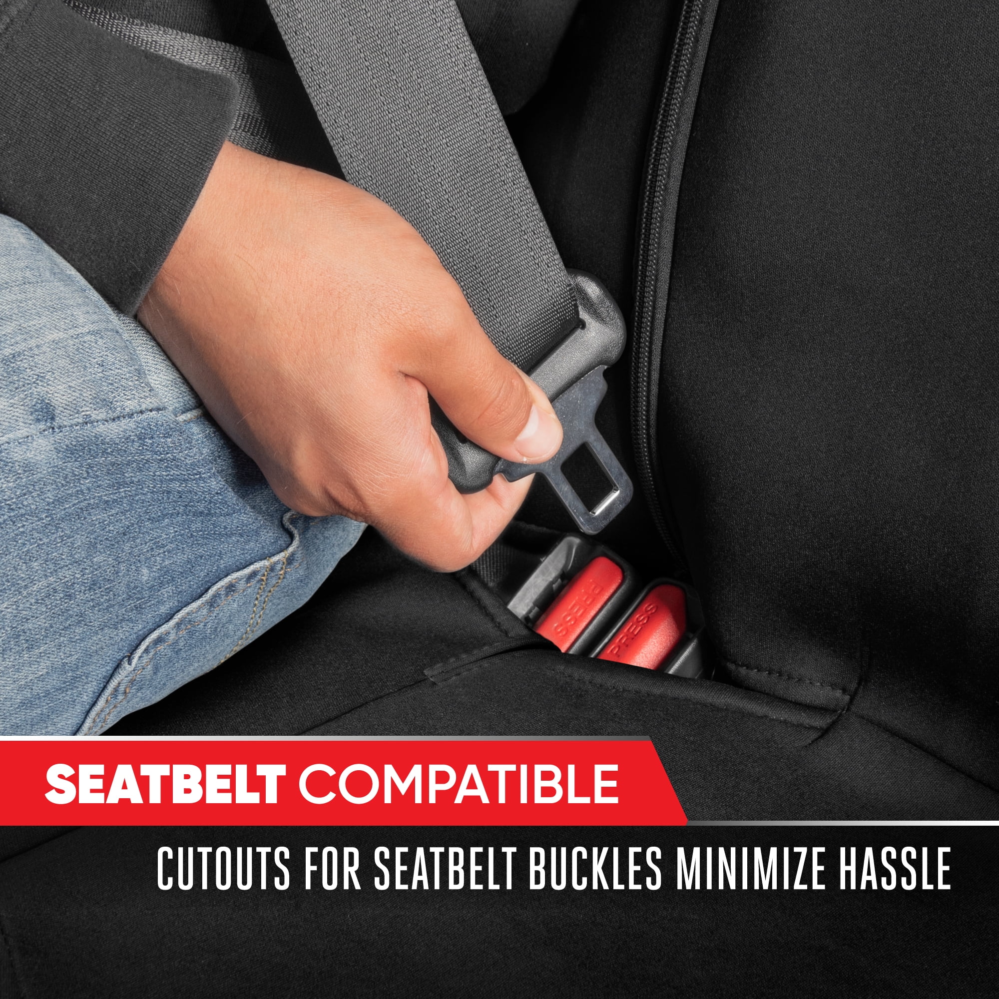 Neoprene Advantage Rear Bench Seat Cover - Waterproof and Universal Fit for Trucks, SUVs, and Vans, Black