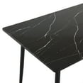thumbnail image 5 of Ktaxon 55" Dining Table for 6, Faux Marble Dining Room Table Dinner Table with Metal Feet for Home Kitchen Restaurant Black, 5 of 10