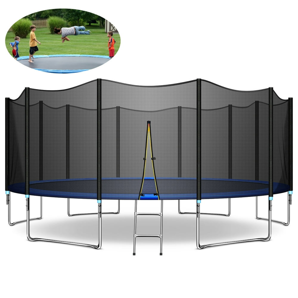 16 FT Trampoline with Safe Enclosure Net, 1000 lbs Capacity for Kids