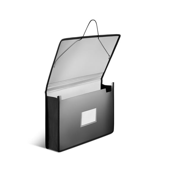 Staples 3.5" Expanding Wallet Elastic Closure Legal Size Black (TR10761)