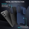 thumbnail image 3 of Case for Samsung Galaxy S26+ 5G 6.7-inch,Compatible with MagSafe, Built In Slide Camera Cover Heavy Duty ShockProof Protective Case,Blue,For Galaxy S26+ 5G, 3 of 8