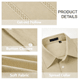 thumbnail image 6 of Men's Cuban Guayabera Shirt Short Sleeve Button Up Cotton Linen Shirt for Beach Casual Wear, 6 of 9