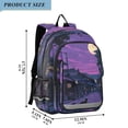 thumbnail image 2 of FORMRS Unisex School Backpack 17" Student Travel Bag with Laptop Compartment, Purple Street, 2 of 7