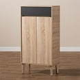 thumbnail image 4 of Bowery Hill Two-Tone Oak Brown and Dark Gray Shoe Cabinet, 4 of 9