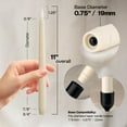 thumbnail image 5 of WYZworks 36 Pack, 11" LED Flameless Ivory Real Wax Taper Flickering Candles Lights, Battery Operated Candlesticks for Holiday Christmas Valentine Menorah Candelabra Home Wedding Window Decor, 5 of 7