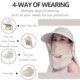 thumbnail image 4 of 1 sombrero para el sol de verano para cubrir la cara, ciclismo, sombrero para el sol de playa plegable al aire libre, visera grande para alero, 4 of 6