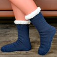 thumbnail image 5 of Women's Fuzzy Slipper Socks with Non-Slip Grippers, Cozy Fluffy Sherpa Lined, Cute Christmas Gifts 1Pairs, 5 of 6