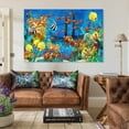 thumbnail image 3 of Blue Sea Lassen Ocean View Dolphin Coral Reef (15) Aesthetic Poster Print Art Wall Painting Canvas Posterss Decor 16x24inch(40x60cm), 3 of 6