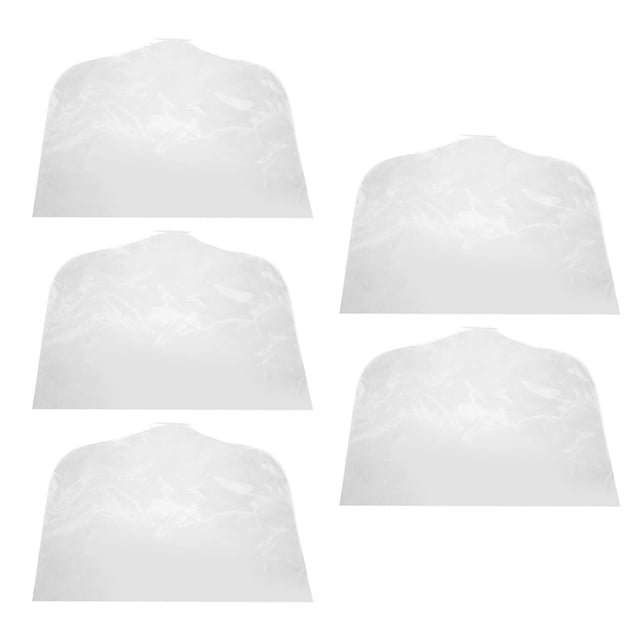 5 fundas protectoras transparentes para ropa, ideales para abrigos, chaquetas y trajes, sin percha (45x30cm, aptas para niños, media longitud).