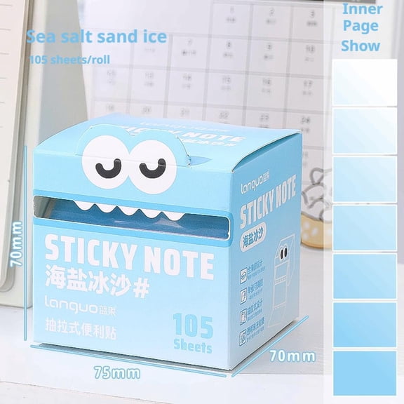 Pull Out Sticky Notes Calendar Reminder Pearlescent Glittered Paper 105 Sheets