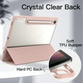 thumbnail image 3 of JETech Case for Samsung Galaxy Tab S9 11-Inch with S Pen Holder, Clear Transparent PC Back, Shockproof Tri-Fold Stand Tablet Cover, Auto Wake/Sleep (Rose Gold), 3 of 6