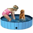 thumbnail image 1 of Gymax 55'' Foldable Dog Pet Pool Kiddie Bathing Tub Indoor Outdoor Portable Leakproof, 1 of 10
