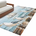 thumbnail image 2 of 3'x5' Area Rugs, Coastal Seagull Indoor Outdoor Area Rug for Living Room Bedroom, Summer Beach Vintage Nautical Sailboat Washable Bathroom Rugs Kitchen Floor Carpet Mats Home Decor Aesthetic, 2 of 8
