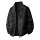 thumbnail image 2 of Ceisia Men's Casual Flip Collar Zipper Jacket with Pockets Oversized Contrast Hood Gift Outerwear, 2 of 6