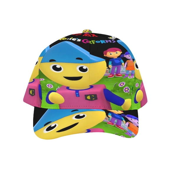 Charlie's Colorforms City-theme Baseball Cap For Men, Women & Kids, Classic Flat Brim Hat Hip Hop Trucker Hat Adjustable Snapback Hat