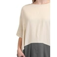 thumbnail image 4 of J. METHOD Women's Short Sleeve Color Block Casual Tunic Dress with Pockets NEWDR100 Mid Gray M, 4 of 5