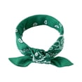 thumbnail image 2 of Bandanas for Men Women, Paisley Pattern Bandana Bulk Headbands Handkerchief Face Mask 40% Polyester Green, 2 of 3