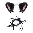 thumbnail image 1 of Qarigey Diadema con orejas de gato de peluche, accesorio de Cosplay, accesorios para festivales, gargantilla de corazón, práctico para llevar, Accesorio para el cabello Tipo 1 Qarigey AP007137-01, 1 of 6