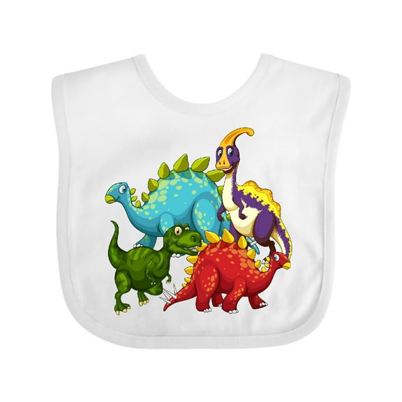 Inktastic Cute Dinosaurs Boys or Girls Baby Bib