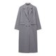 thumbnail image 2 of HH TRAF 2024 Abrigos casuales para mujer, color gris, cuello vuelto, mangas largas, bolsillos, abrigos de invierno con doble botonadura, moda para mujer, 2 of 5