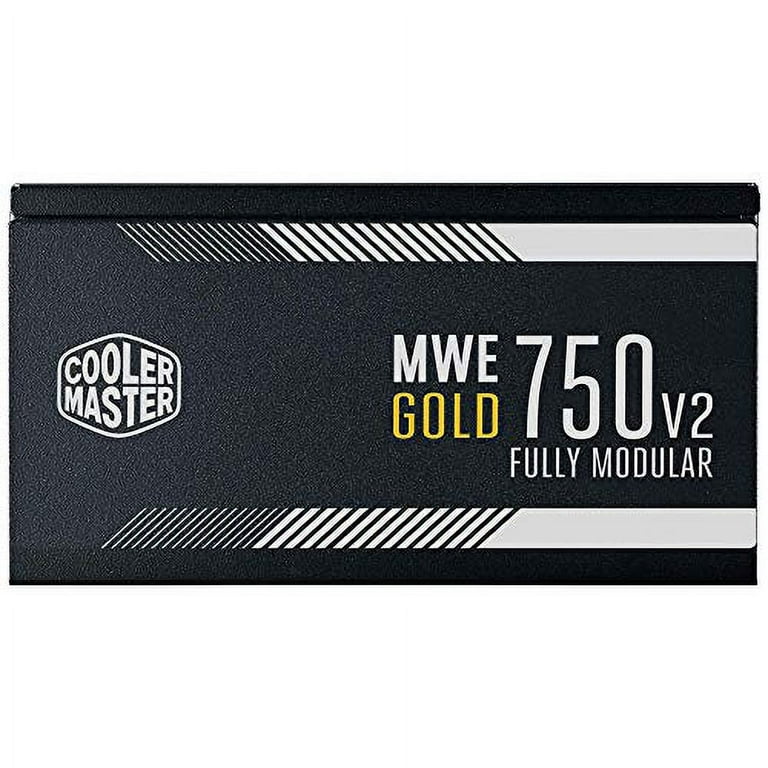 Cooler Master MWE Gold 750 V2 Full Modular, 750W, 80+ Gold Efficiency, 2 EPS Connectors, 120mm HDB Fan, Semi-Fanless Operation, 5 Year Warranty