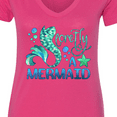 thumbnail image 4 of Inktastic Secretly a Mermaid Women's V-Neck T-Shirt, 4 of 5