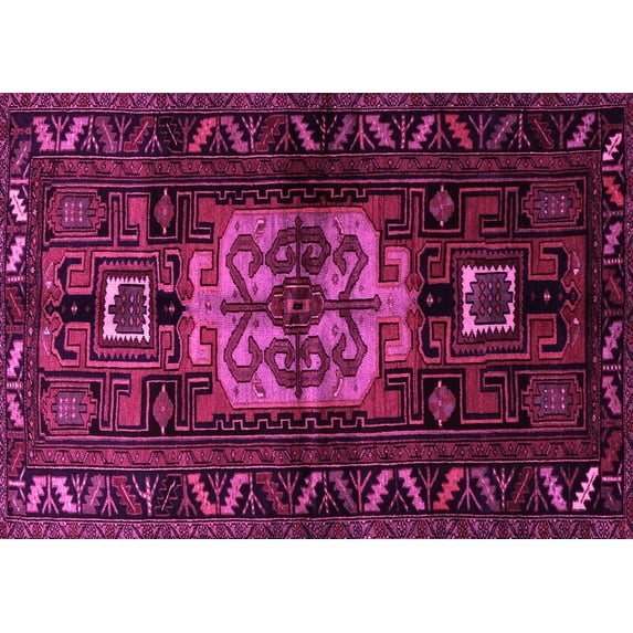 Ahgly Company Indoor Rectangle Persian Pink Traditional Area Rugs, 2' x 5'