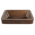 thumbnail image 1 of Premier Copper Products VREC17SKDB 17 in. Rectangle Skirted Vessel Hammered Copper Sink, 1 of 2