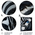 thumbnail image 3 of Designart "Eye Closeup Zebra II" Animals Zebra Metal Art Print, 3 of 5