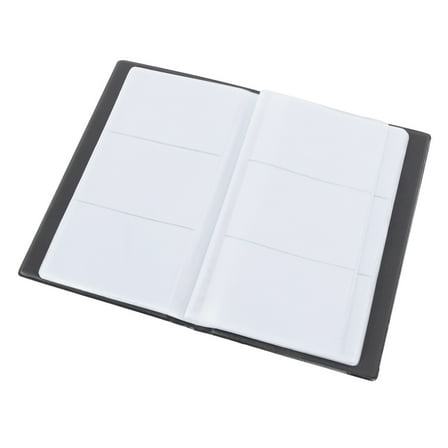 Black PVC Business Card Holder with 240 Slots for Card Storage and Organization